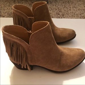 Lucky Brand Fringe Suede Boots
